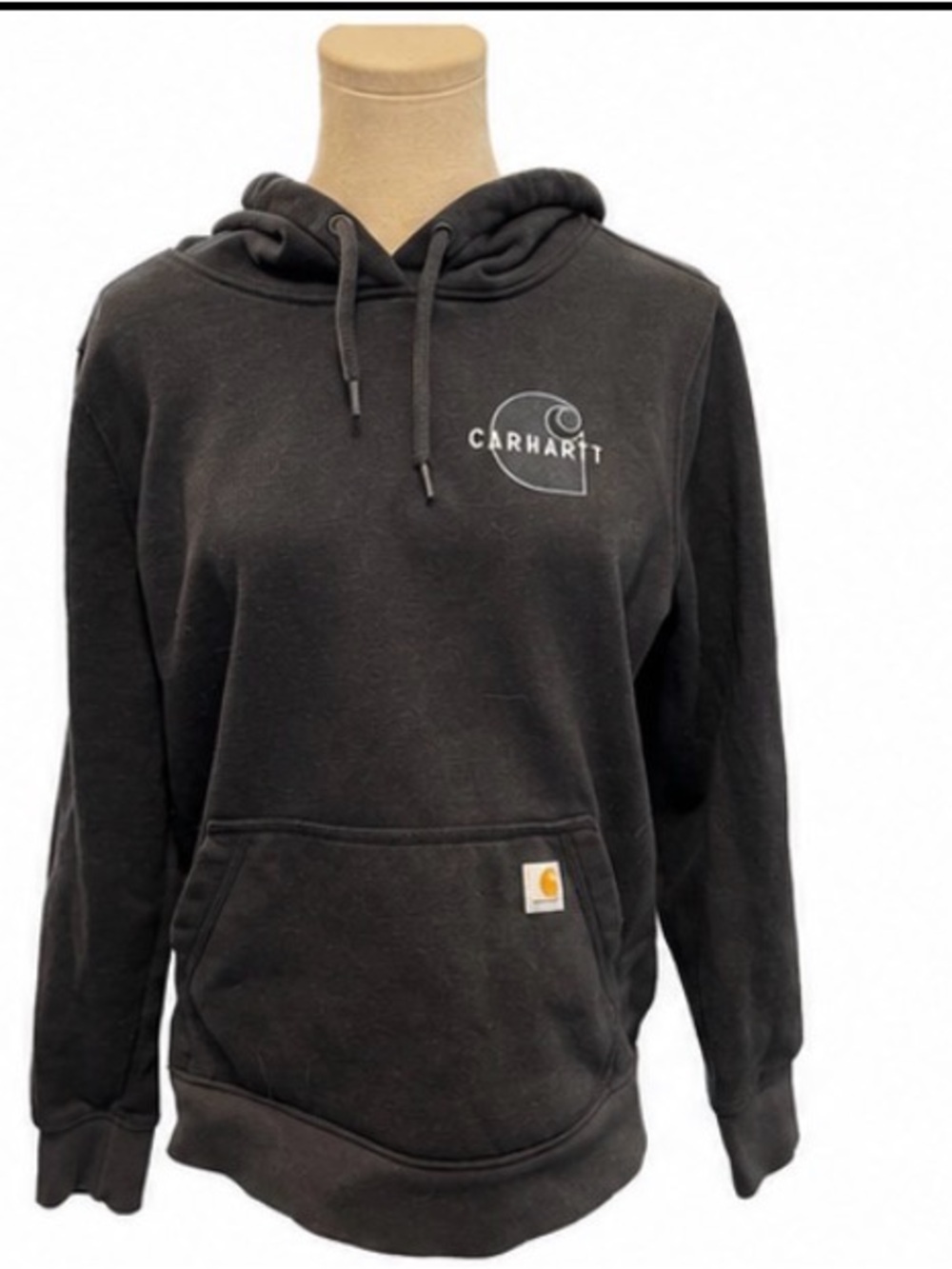 Carhartt Rain Defender Women’s Medium Black Logo Pullover Hoodie
